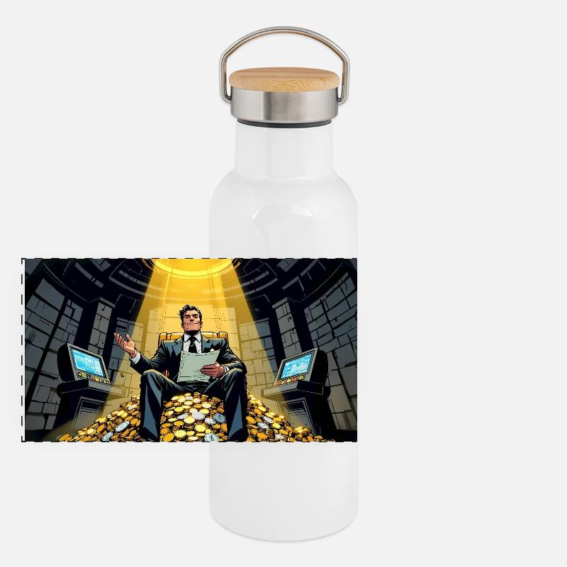 Ne fais pas confiance à un milliardaire Gourde isotherme avec bouchon en bambou