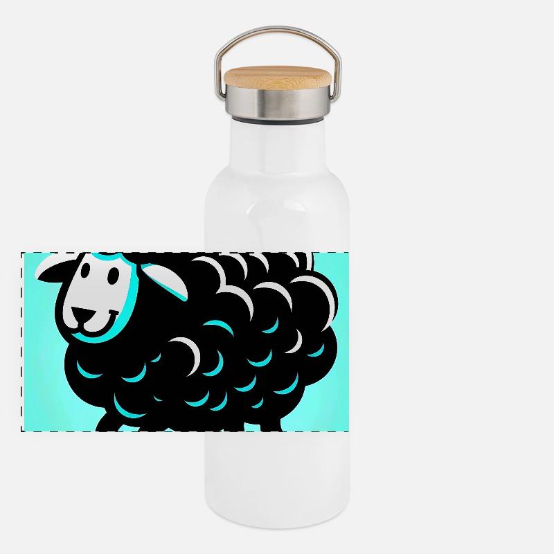 Panorama Thermosflasche mit Bambusdeckel