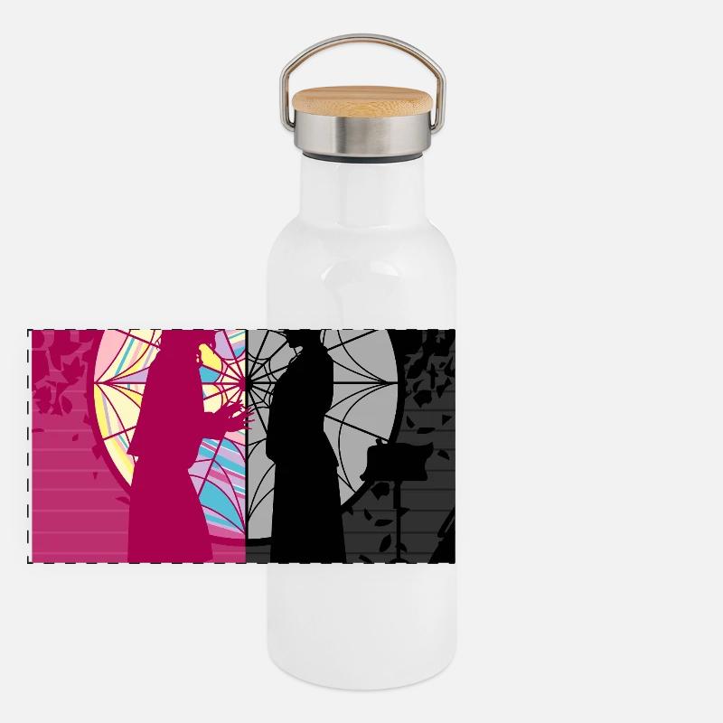 A nod to Wednesday Panoramic Thermal Bottle with Bamboo Lid