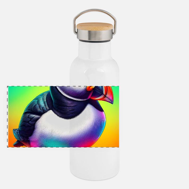 macareux Gourde isotherme avec bouchon en bambou