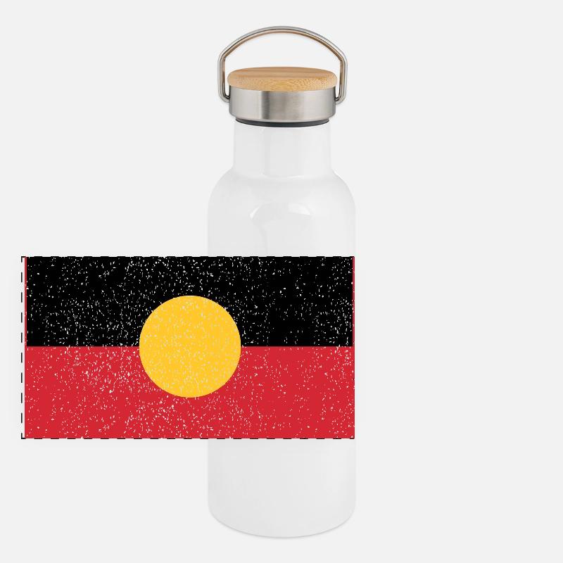 Australiens aborigènes Gourde isotherme avec bouchon en bambou