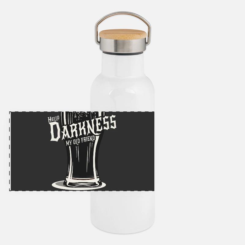 Hello Darkness – Therapy in a Glass Panorama Thermosflasche mit Bambusdeckel