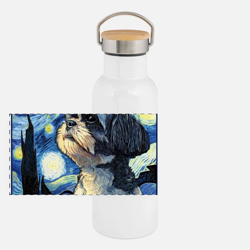 Shih Tzu Gourde isotherme avec bouchon en bambou