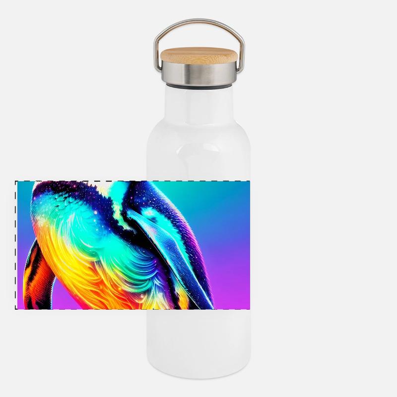 penguin Panoramic Thermal Bottle with Bamboo Lid