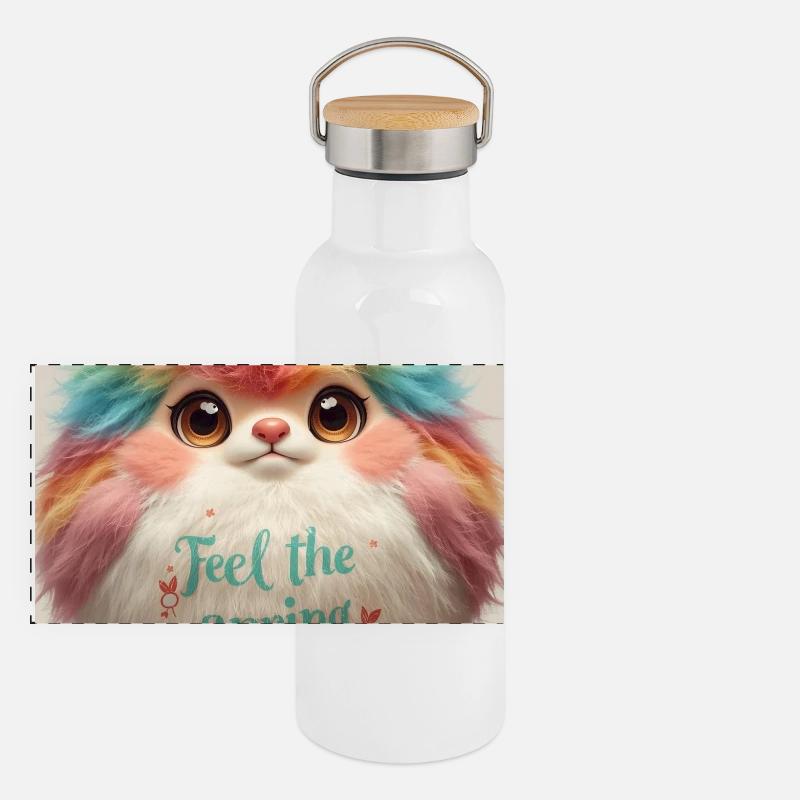 Feel the Spring Plush Critter Panoramic Thermal Bottle with Bamboo Lid