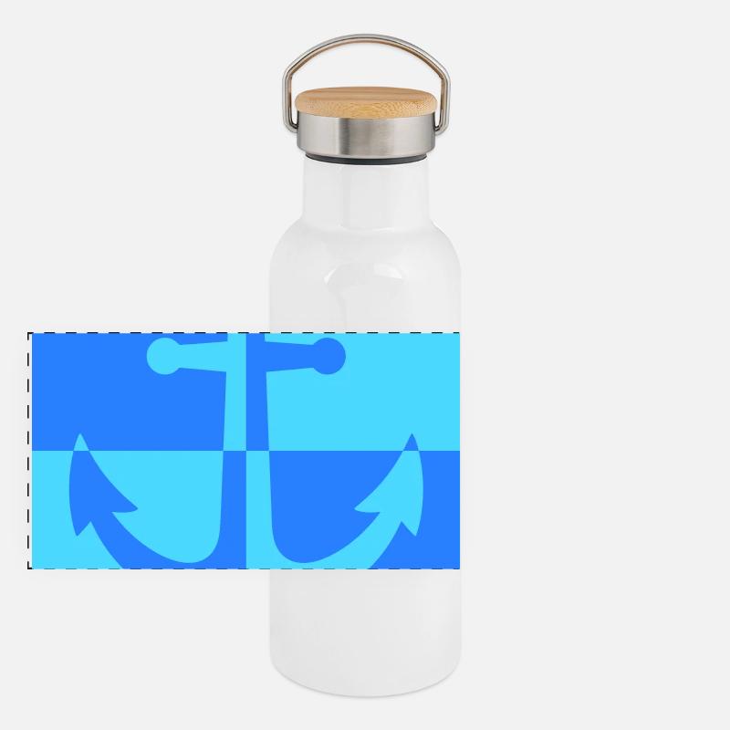 Panorama Thermosflasche mit Bambusdeckel