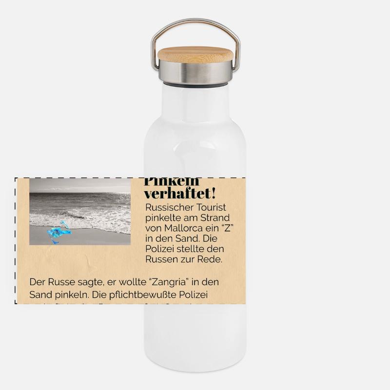 The Nightmare 2 Ironisch Panorama Thermosflasche mit Bambusdeckel