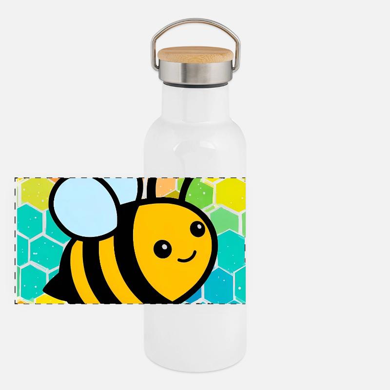 bee Panoramic Thermal Bottle with Bamboo Lid