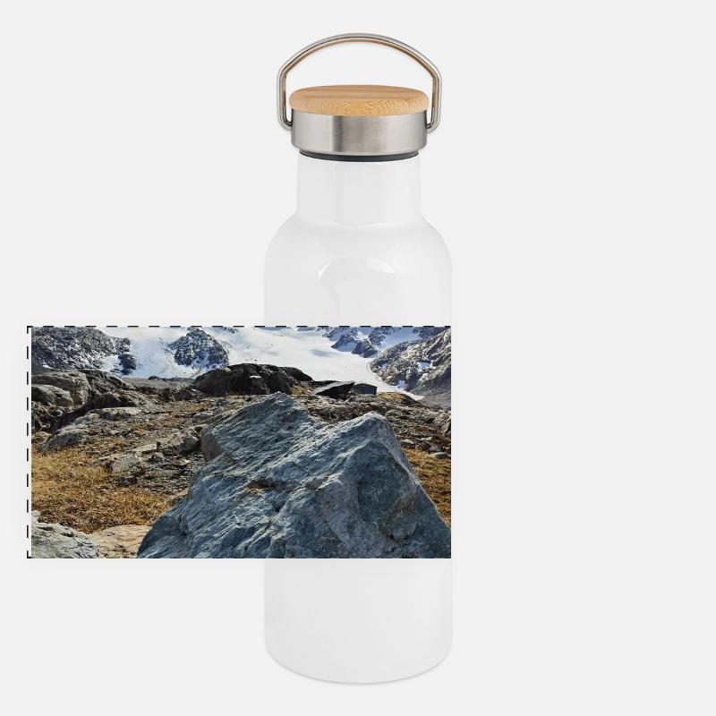 Saint Solin d'Arves Glacier Panoramic Thermal Bottle with Bamboo Lid