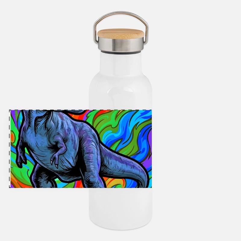 dinosaur Panoramic Thermal Bottle with Bamboo Lid