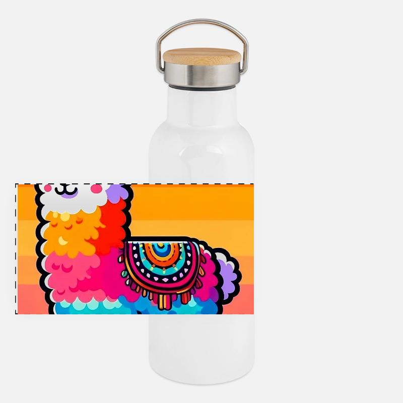 Gourde isotherme avec bouchon en bambou
