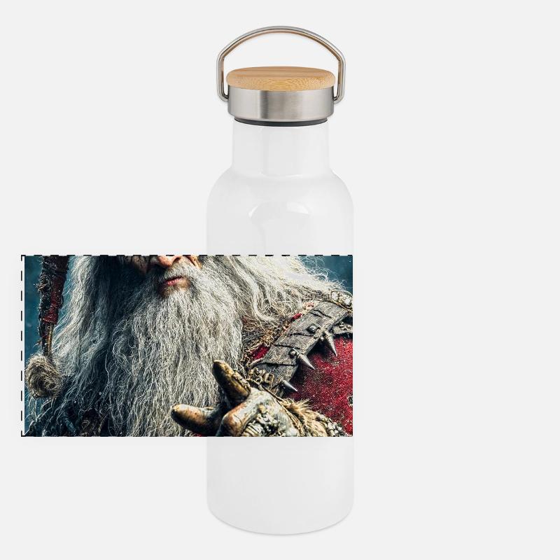 Effrayant Noël Krampus Santa Gourde isotherme avec bouchon en bambou