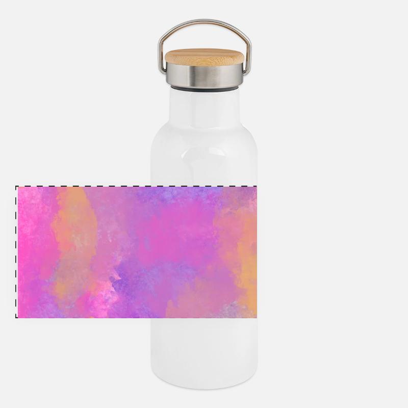 Gradient - lilac can be personalized Panoramic Thermal Bottle with Bamboo Lid