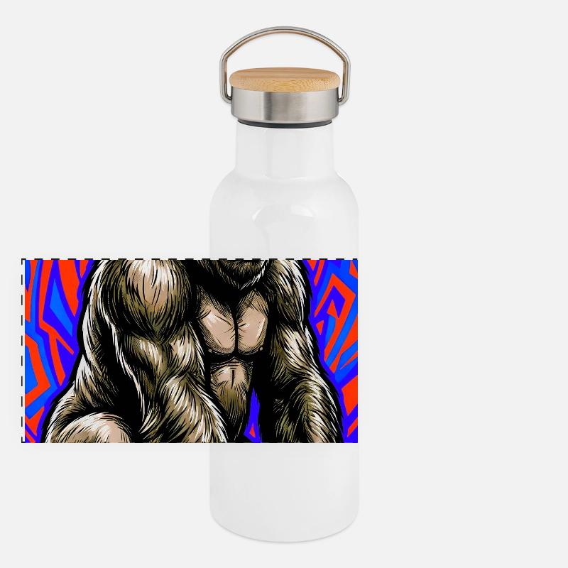 gorille Gourde isotherme avec bouchon en bambou