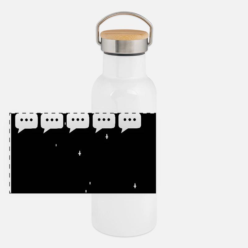 The past will kill the future Gourde isotherme avec bouchon en bambou