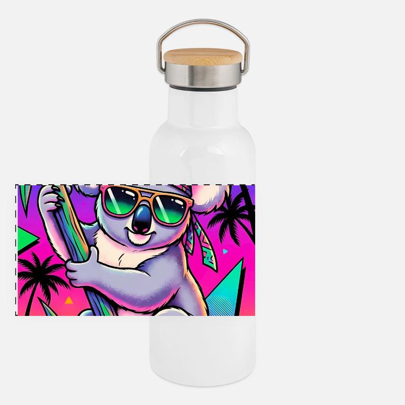 Koala Panoramic Thermal Bottle with Bamboo Lid