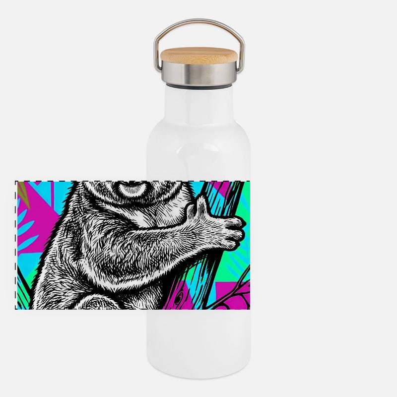 Panorama Thermosflasche mit Bambusdeckel