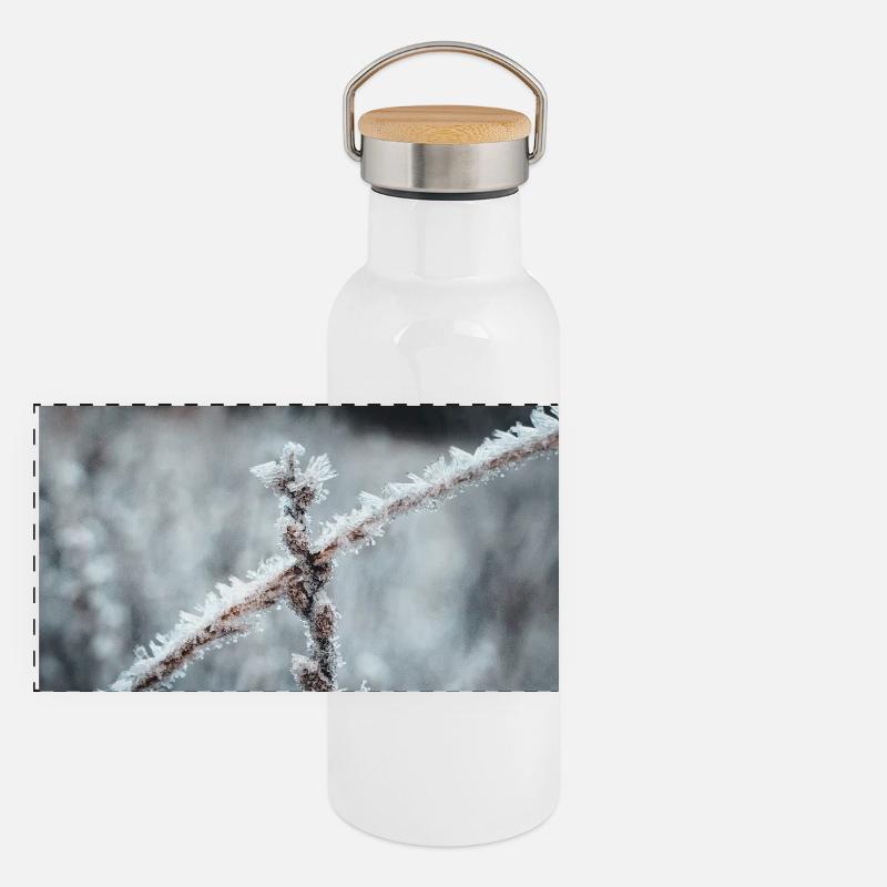 Panorama Thermosflasche mit Bambusdeckel