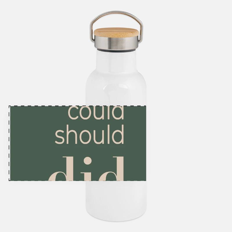 Would Could Should Did  Panorama Thermosflasche mit Bambusdeckel