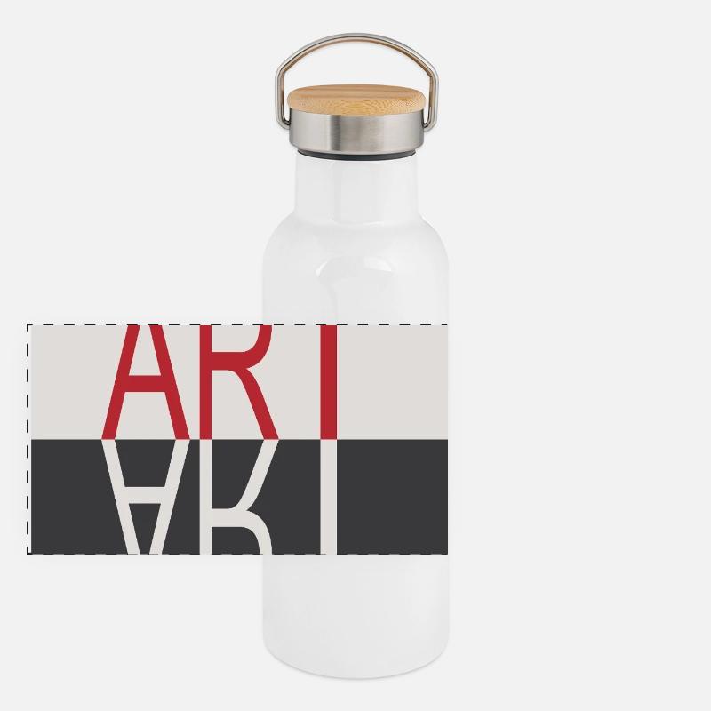 Affiche ART Reflection Minimalist Concept Gourde isotherme avec bouchon en bambou