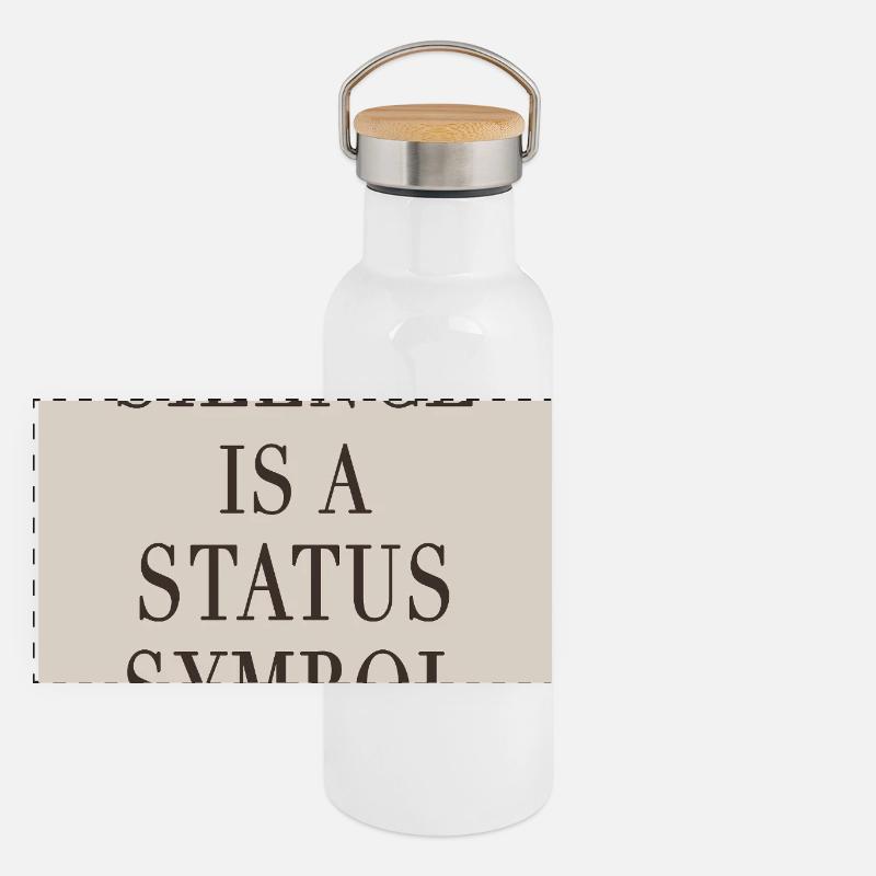 Le silence est un symbole de statut – Luxe silencieux Gourde isotherme avec bouchon en bambou