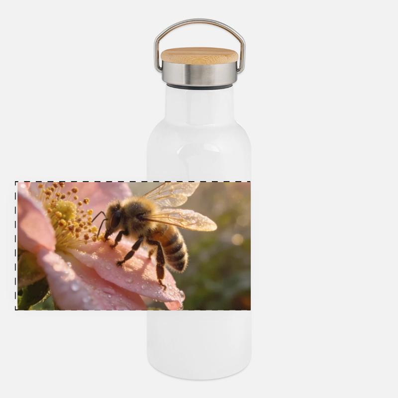 Panorama Thermosflasche mit Bambusdeckel