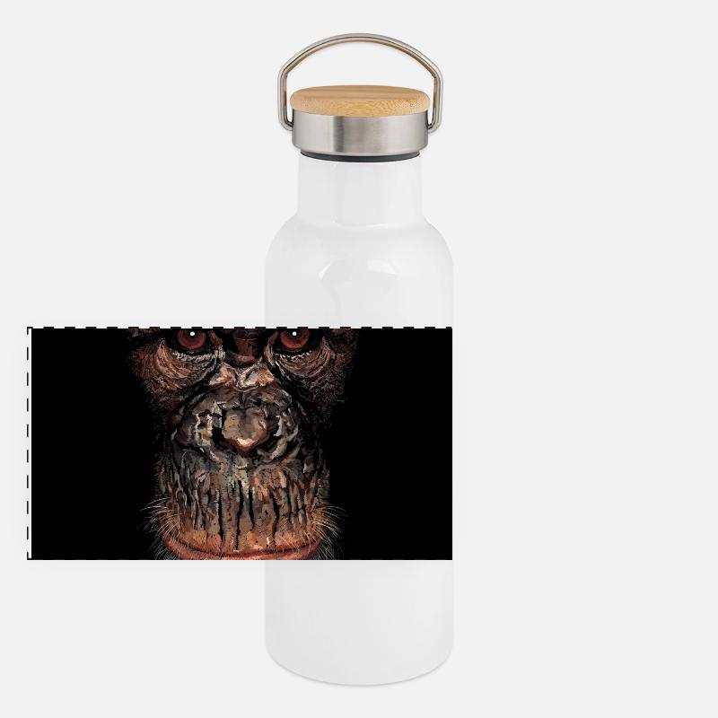 singe Gourde isotherme avec bouchon en bambou