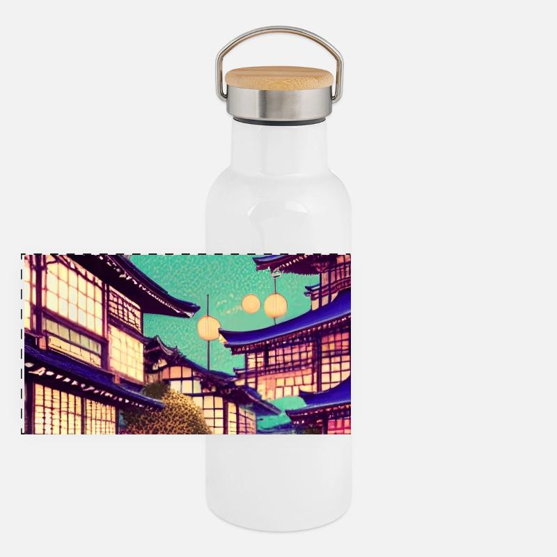 Print 8 Panoramic Thermal Bottle with Bamboo Lid