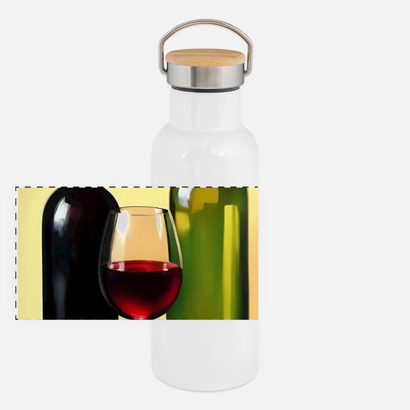 Buveurs de vin Gourde isotherme avec bouchon en bambou