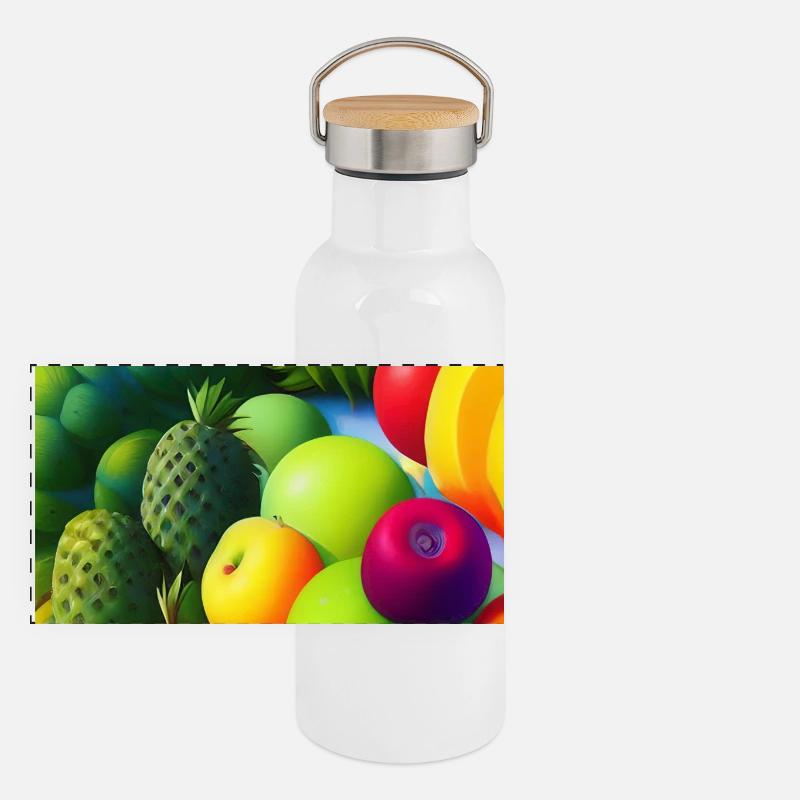 Fruit Panoramic Thermal Bottle with Bamboo Lid