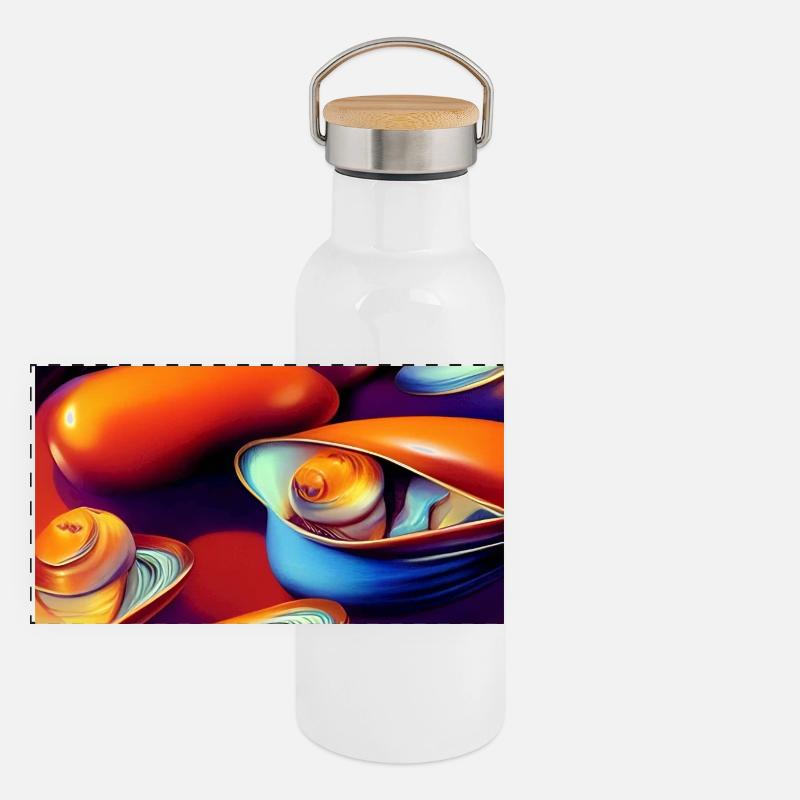 Moules Gourde isotherme avec bouchon en bambou