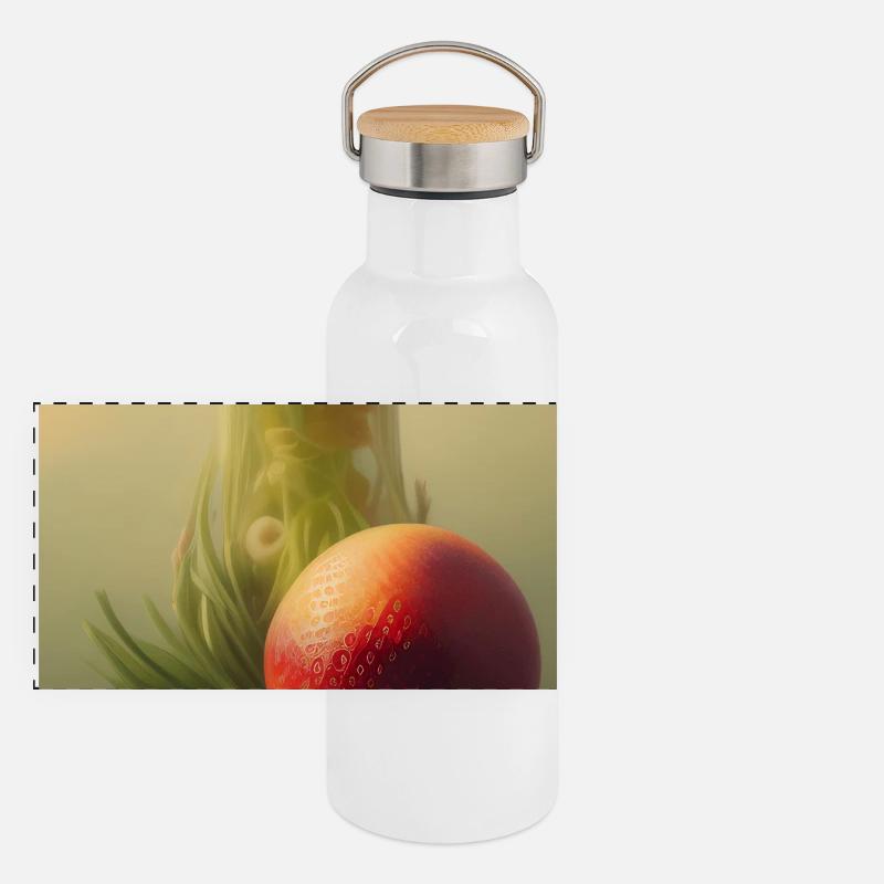 Früchte Panorama Thermosflasche mit Bambusdeckel