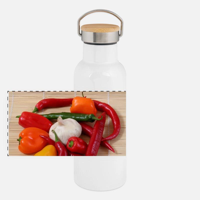 CHILI’s-Runde Panorama Thermosflasche mit Bambusdeckel