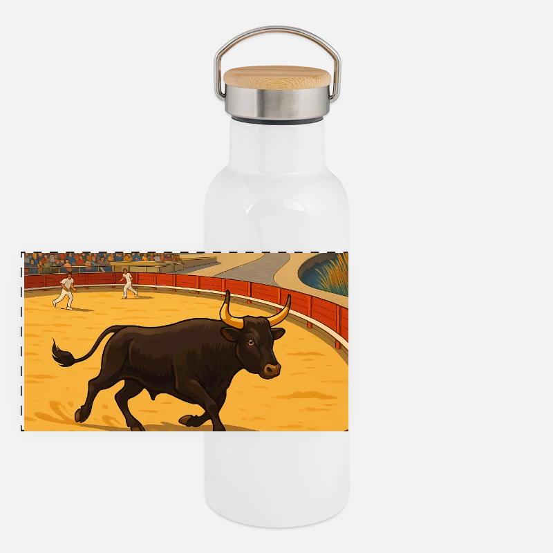 Course de Taureau à Saint-Laurent d'Aigouze Gourde isotherme avec bouchon en bambou