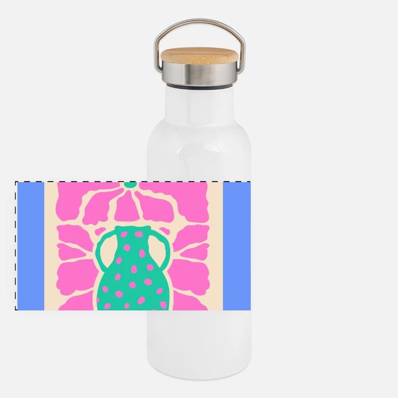 Fleurir avec des fleurs esthétiques d’Aberdeen #1 Gourde isotherme avec bouchon en bambou