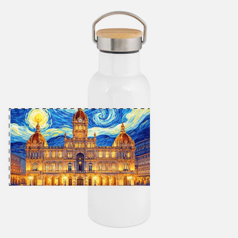 À La Corogne, Espagne Gourde isotherme avec bouchon en bambou