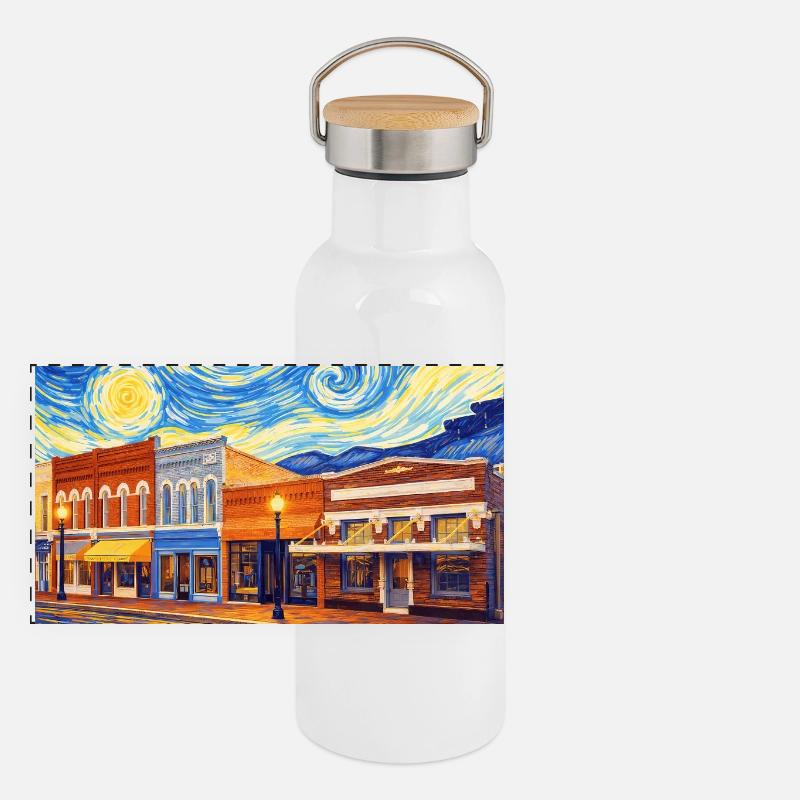 Plano, Texas Gourde isotherme avec bouchon en bambou