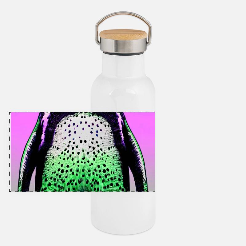Panorama Thermosflasche mit Bambusdeckel