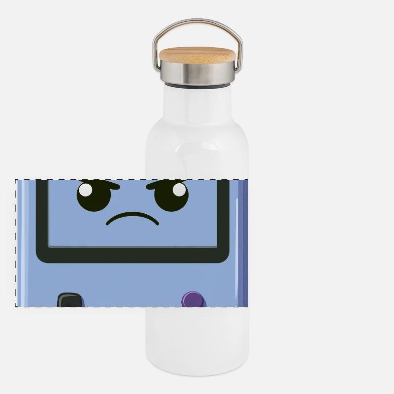 Console jeu énervée drôle Gourde isotherme avec bouchon en bambou