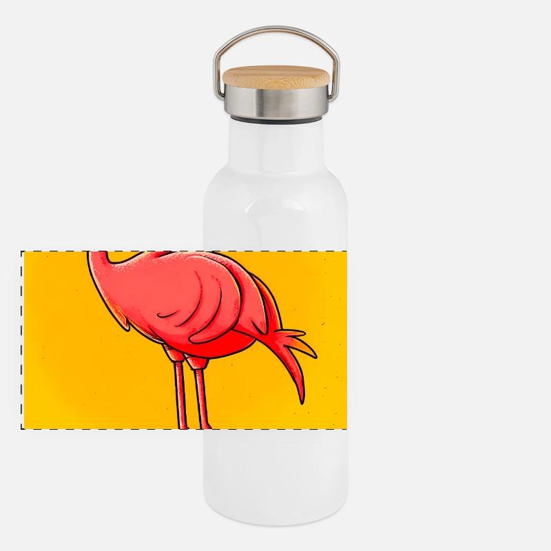 Panorama Thermosflasche mit Bambusdeckel