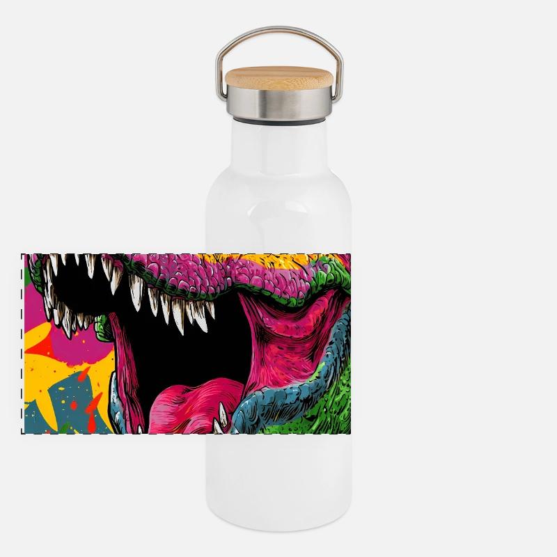 Gourde isotherme avec bouchon en bambou