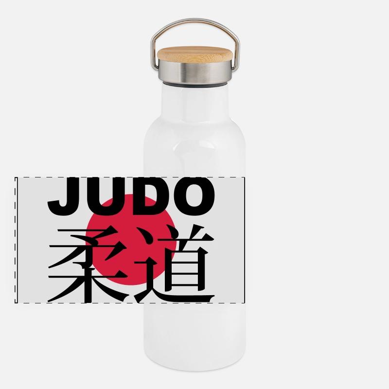 judo Panorama Thermosflasche mit Bambusdeckel