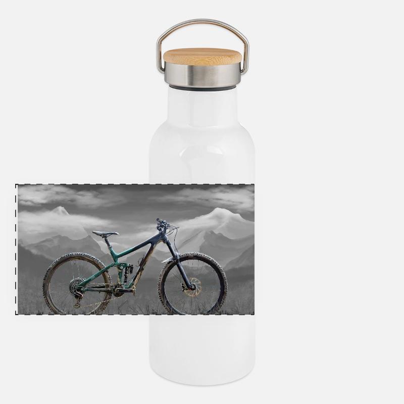 vélo de montagne Gourde isotherme avec bouchon en bambou