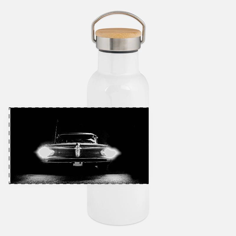 Style de voiture classique Gourde isotherme avec bouchon en bambou