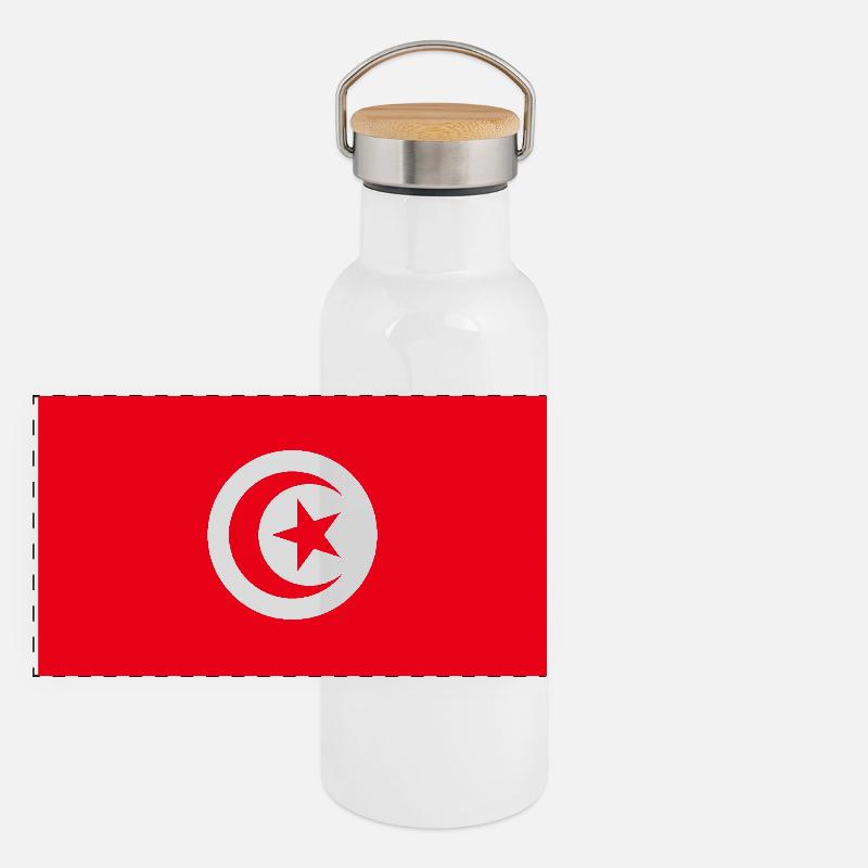 Tunesien Panorama Thermosflasche mit Bambusdeckel