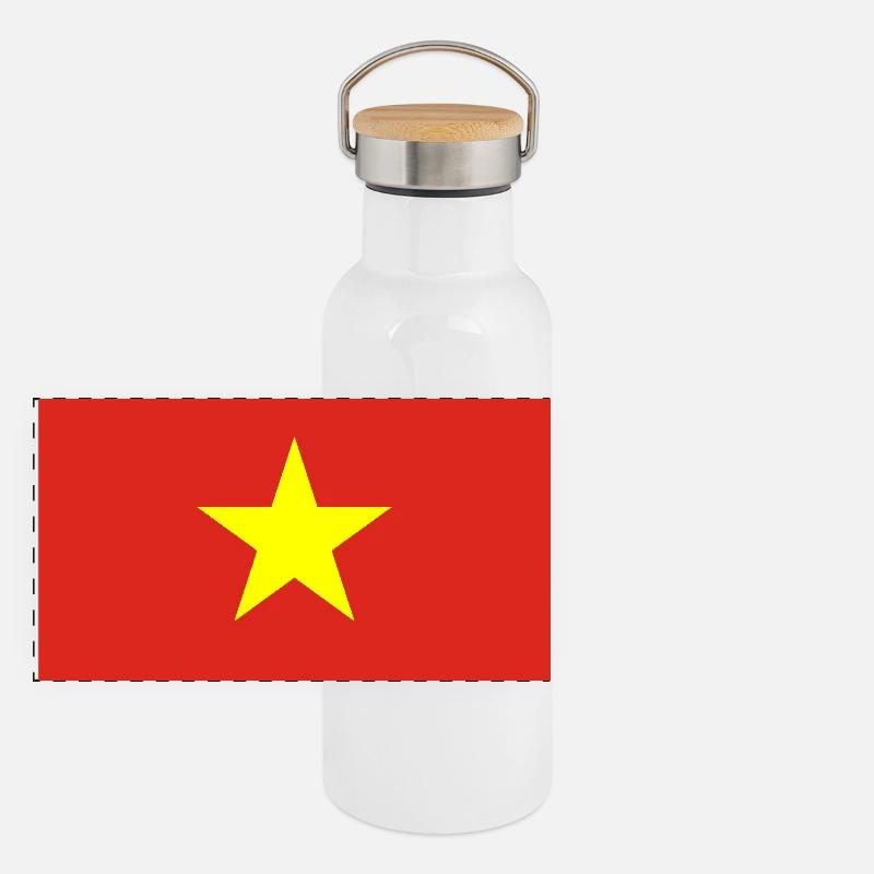 Viet Nam Panoramic Thermal Bottle with Bamboo Lid