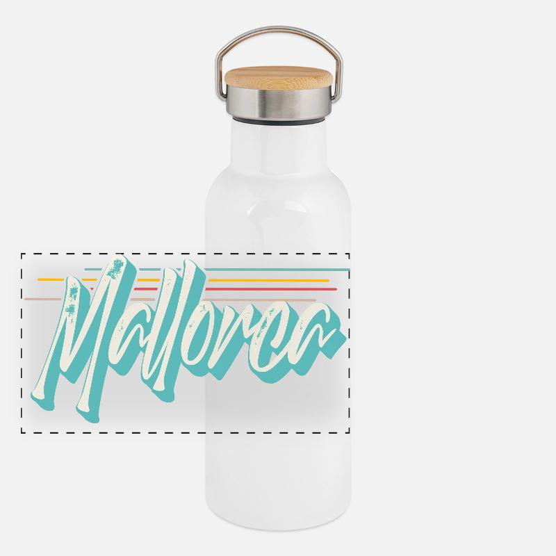 Mallorca Panoramic Thermal Bottle with Bamboo Lid