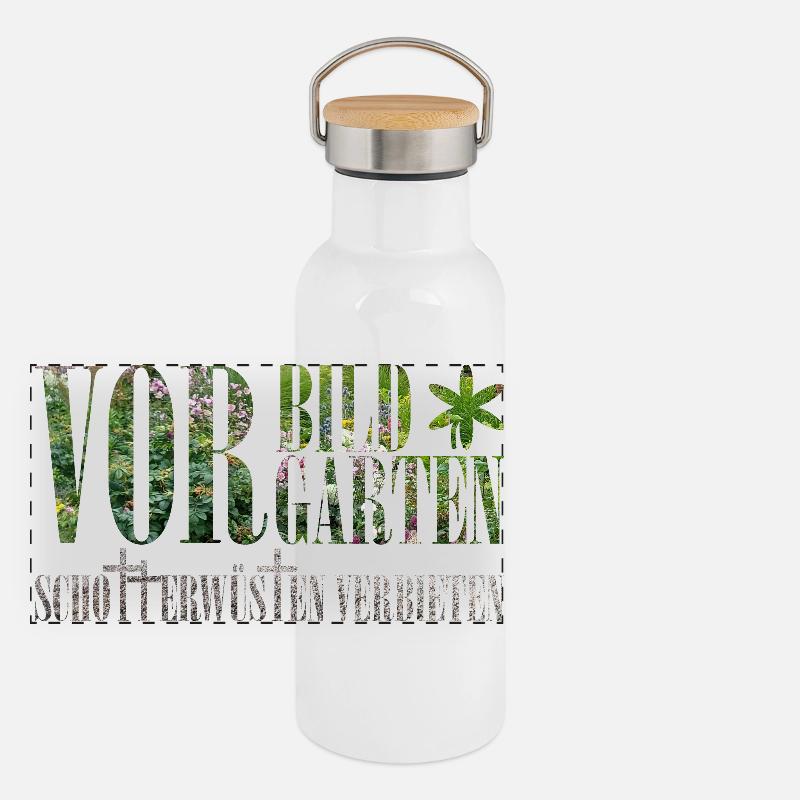Vorbild Vorgarten Panorama Thermosflasche mit Bambusdeckel