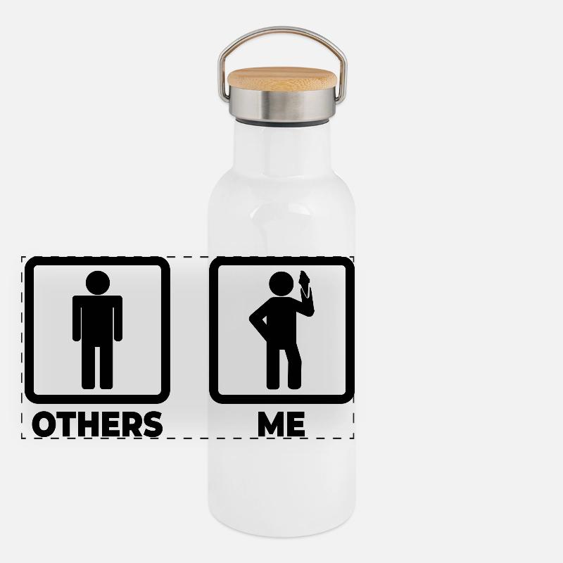 Figurine de bâtonnet de crème glacée Gourde isotherme avec bouchon en bambou