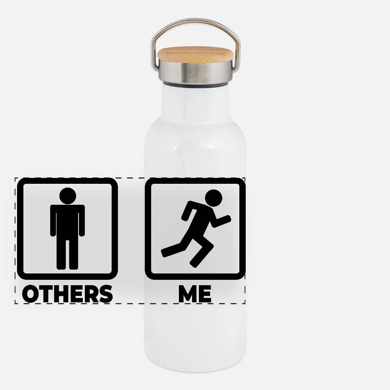 Funny Running Lover Panoramic Thermal Bottle with Bamboo Lid